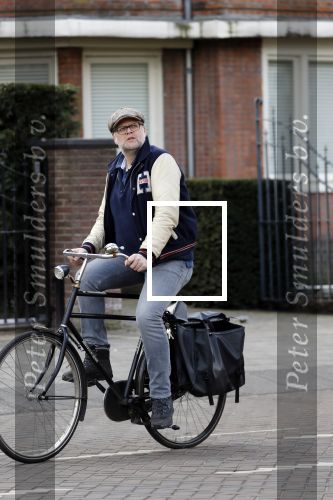 Amsterdam 5 maart 2018 
Patrick Stoof met zijn dochter op de fiets in Amsterdam