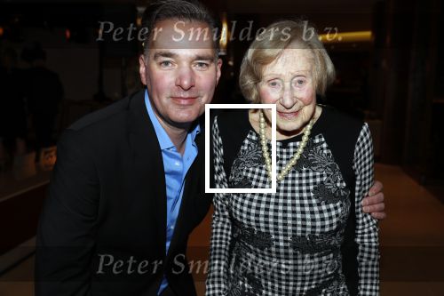 Amsterdam 3 maart 2018 
Modeshow Paul Schulten in hotel Okura. paul met zijn oudste klant