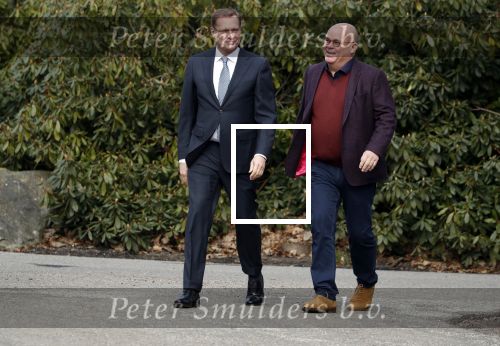 Leusden 6 maart 2018
Crematie Mies Bouwman in crematorium Leusden. Paul de Leeuw en Albert Verlinde