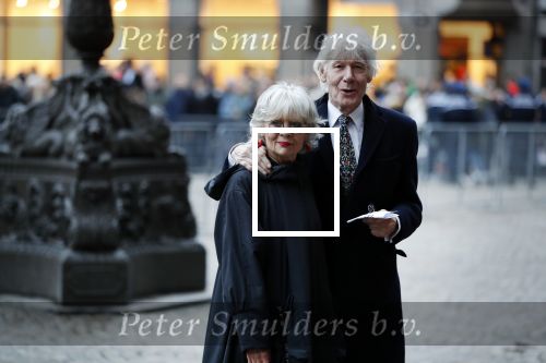 Amsterdam 3 februari 2018 
Prinses Beatrix viert haar 80e verjaardag in het paleis op de dam. Paul v Vliet  met zijn vrouw
