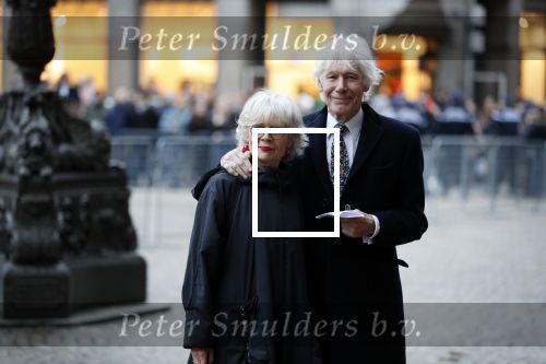 Amsterdam 3 februari 2018 
Prinses Beatrix viert haar 80e verjaardag in het paleis op de dam. Paul v Vliet  met zijn vrouw