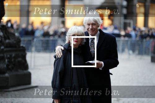 Amsterdam 3 februari 2018 
Prinses Beatrix viert haar 80e verjaardag in het paleis op de dam. Paul v Vliet  met zijn vrouw