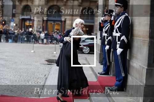 Amsterdam 3 februari 2018 
Prinses Beatrix viert haar 80e verjaardag in het paleis op de dam. Paul v Vliet  met zijn vrouw