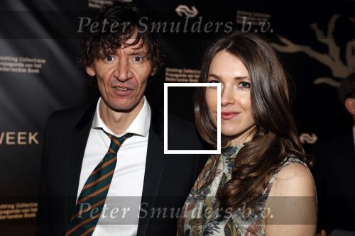 Amsterdam 9 maart 2018 
Boekenbal 2018 in de schouwburg van Amsterdam. Peter Buwalda  met partner