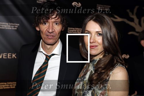 Amsterdam 9 maart 2018 
Boekenbal 2018 in de schouwburg van Amsterdam. Peter Buwalda  met partner