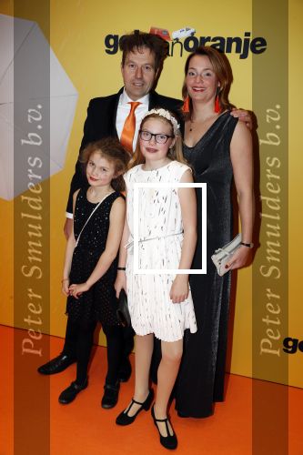 Amsterdam 12 februari 2018
Premiere Gek van Oranje in Tuschinski. Pim van Hoeve en partner, kinderen