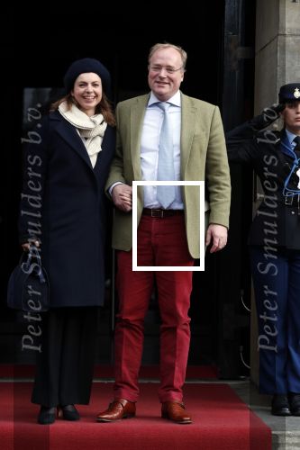 Amsterdam 3 februari 2018 
Prinses Beatrix viert haar 80e verjaardag in het paleis op de dam. Prins Carlos en Prinses Annemarie