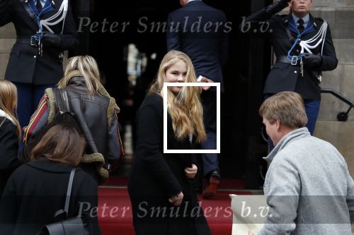 Amsterdam 3 februari 2018 
Prinses Beatrix viert haar 80e verjaardag in het paleis op de dam.  Koning Willem-Alexander en koningin Maxima arriveren met hun dochters, de prinsessen Amalia, Alexia en Ariane