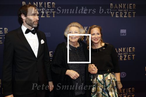 Amsterdam 5 maart 2018
Premiere bankier van het verzet in het de Lemar theater. Prinses Margarita en haar man Tjalling ten Cate ontvangen Prinses Beatrix