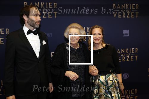 Amsterdam 5 maart 2018
Premiere bankier van het verzet in het de Lemar theater. Prinses Margarita en haar man Tjalling ten Cate ontvangen Prinses Beatrix