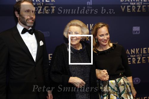 Amsterdam 5 maart 2018
Premiere bankier van het verzet in het de Lemar theater. Prinses Margarita en haar man Tjalling ten Cate ontvangen Prinses Beatrix