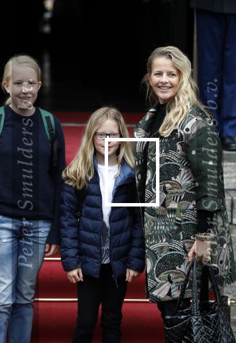 Amsterdam 3 februari 2018 
Prinses Beatrix viert haar 80e verjaardag in het paleis op de dam.
Prinses Mabel met haar kinderen Gravin Luana en Gravin Zaria