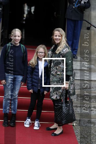 Amsterdam 3 februari 2018 
Prinses Beatrix viert haar 80e verjaardag in het paleis op de dam.
Prinses Mabel met haar kinderen Gravin Luana en Gravin Zaria