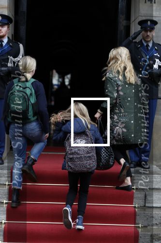 Amsterdam 3 februari 2018 
Prinses Beatrix viert haar 80e verjaardag in het paleis op de dam.
Prinses Mabel met haar kinderen Gravin Luana en Gravin Zaria
