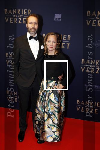 Amsterdam 5 maart 2018
Premiere bankier van het verzet in het de Lemar theater. Prinses Margarita en haar man Tjalling ten Cate ontvangen Prinses Beatrix
