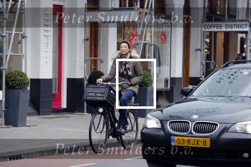 Amsterdam 10 februari 2018 
Prinses Marilene op de fiets in Amsterdam zuid