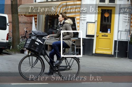 Amsterdam 10 februari 2018 
Prinses Marilene op de fiets in Amsterdam zuid