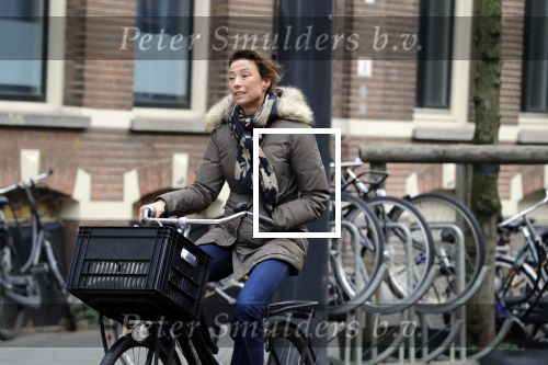 Amsterdam 10 februari 2018 
Prinses Marilene op de fiets in Amsterdam zuid