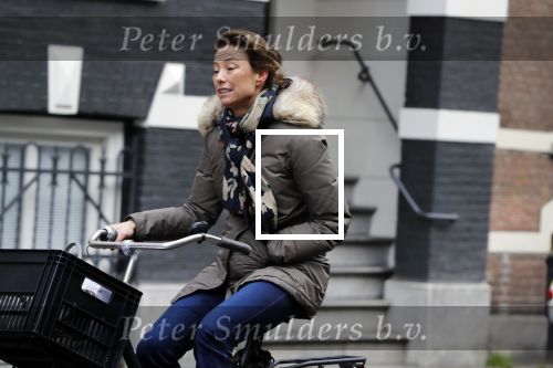 Amsterdam 10 februari 2018 
Prinses Marilene op de fiets in Amsterdam zuid