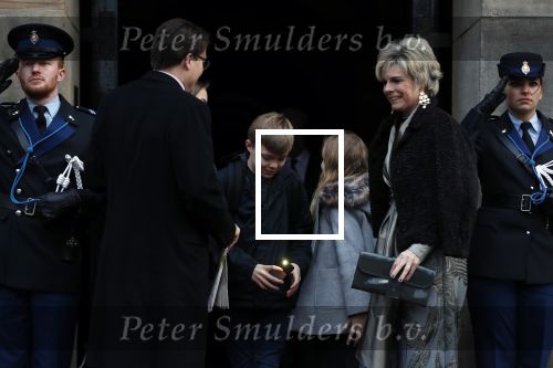 Amsterdam 3 februari 2018 
Prinses Beatrix viert haar 80e verjaardag in het paleis op de dam.
Prins Constantijn, Prinses Laurentien, Gravin Eloise, Graaf Claus Casimir en Gravin Leonore arriveren bij het Koninklijk Paleis op de Dam