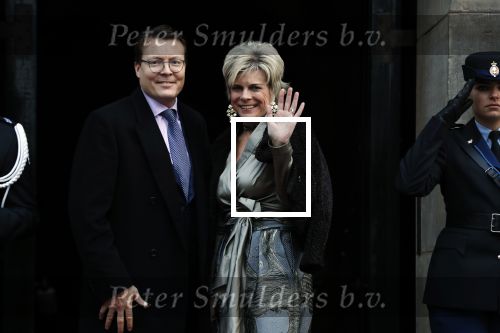 Amsterdam 3 februari 2018 
Prinses Beatrix viert haar 80e verjaardag in het paleis op de dam.
Prins Constantijn, Prinses Laurentien, Gravin Eloise, Graaf Claus Casimir en Gravin Leonore arriveren bij het Koninklijk Paleis op de Dam