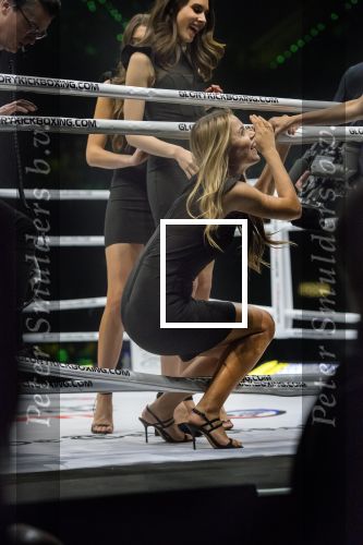 Rotterdam 03-03-2018 
Badr Harie vs Hesdy Gerges - GLORY 51 SuperFight. ring meisje