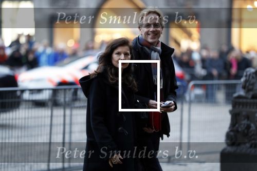 Amsterdam 3 februari 2018 
Prinses Beatrix viert haar 80e verjaardag in het paleis op de dam. Robbert Dijkgraaf en zijn vrouw Pia de Jong