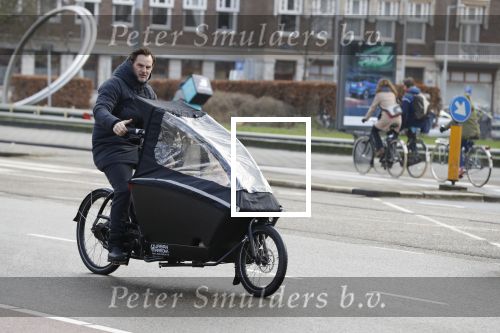 Amsterdam 10 februari 2018 
Ronald de Boer op zijn electrische bakfiets