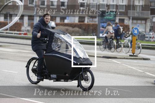 Amsterdam 10 februari 2018 
Ronald de Boer op zijn electrische bakfiets