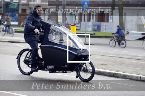 Amsterdam 10 februari 2018 
Ronald de Boer op zijn electrische bakfiets