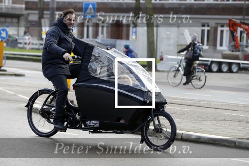 Amsterdam 10 februari 2018 
Ronald de Boer op zijn electrische bakfiets