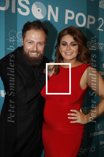 Amsterdam 12 februari 2018
Uitreiking Edison muziekprijzen in de westergasfabriek. Roxeanne Hazes met vriend Erk Zwennes