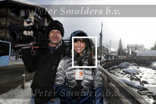 Lech/ Oberlech 25 februari 2018
Sandra Schuurhof met cameraman in Lech voor de koninklijke fotoshoot
