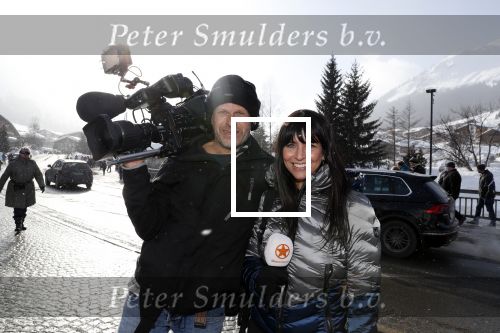 Lech/ Oberlech 25 februari 2018
Sandra Schuurhof met cameraman Jaap v Willigen in Lech voor de koninklijke fotoshoot