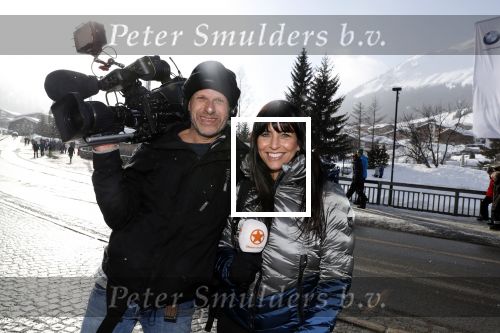 Lech/ Oberlech 25 februari 2018
Sandra Schuurhof met cameraman Jaap v Willigen in Lech voor de koninklijke fotoshoot