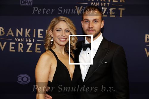 Amsterdam 5 maart 2018
Premiere bankier van het verzet in het de Lemar theater. Sarah Chronis met partner