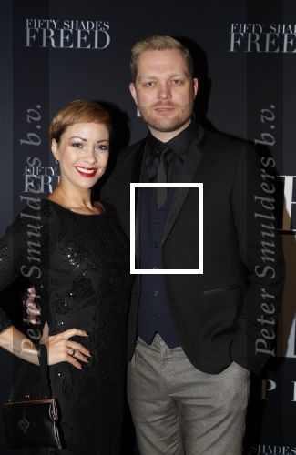 Amsterdam 6 februari 2018
Premiere 50 shades Freed in Tuschinski. Sonja Silva met man Pyke Pos