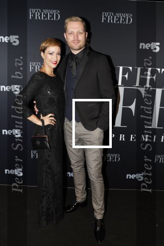 Amsterdam 6 februari 2018
Premiere 50 shades Freed in Tuschinski. Sonja Silva met man Pyke Pos