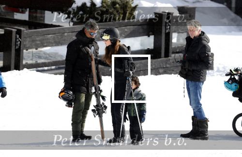 Lech/ Oberlech 25 februari 2018
Frank Rijkaard met zijn vrouw Stephanie Rijkaard en hun zoon in Lech