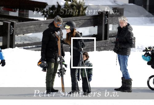 Lech/ Oberlech 25 februari 2018
Frank Rijkaard met zijn vrouw Stephanie Rijkaard en hun zoon in Lech