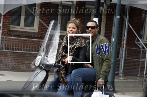 Amsterdam 12 maart 2018
Stephanie Tency met haar compagnon op de scooter