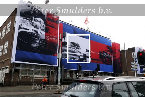 Amsterdam 10 maart 2018
Reclame Tommy Hilfiger in combinatie met het F1 team van Mercedes