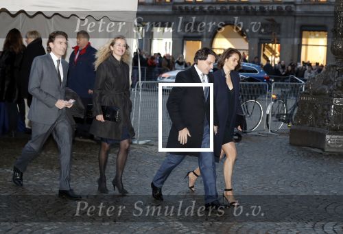 Amsterdam 3 februari 2018 
Prinses Beatrix viert haar 80e verjaardag in het paleis op de dam. Willemijn Verloop met man