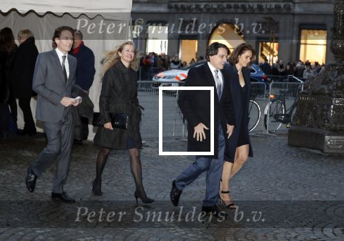 Amsterdam 3 februari 2018 
Prinses Beatrix viert haar 80e verjaardag in het paleis op de dam. Willemijn Verloop met man