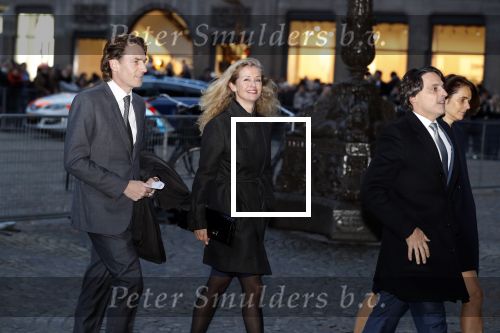 Amsterdam 3 februari 2018 
Prinses Beatrix viert haar 80e verjaardag in het paleis op de dam. Willemijn Verloop met man