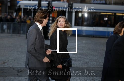 Amsterdam 3 februari 2018 
Prinses Beatrix viert haar 80e verjaardag in het paleis op de dam. Willemijn Verloop met man