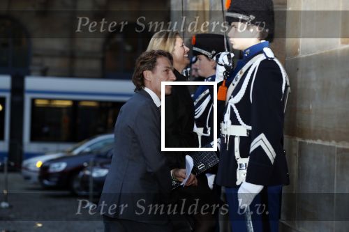 Amsterdam 3 februari 2018 
Prinses Beatrix viert haar 80e verjaardag in het paleis op de dam. Willemijn Verloop met man