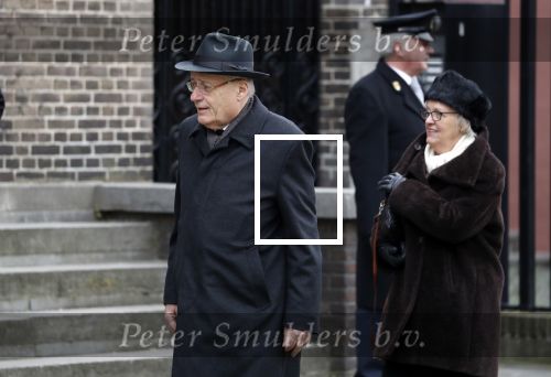 Rotterdam 20 februari 2018
Dienst voor overlijden /begrafenis Ruud Lubbers in de Laurentius Elisabeth Kathedraal. Wim Deetman  met vrouw