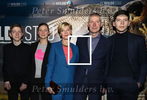 Amsterdam, 26 Februari 2018 Premiere van De wilde stad
producent Ignas van Schaick met zijn gezin