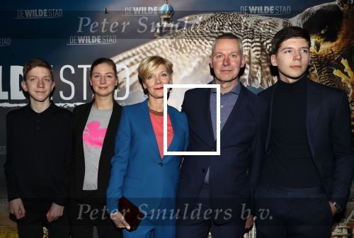 Amsterdam, 26 Februari 2018 Premiere van De wilde stad
producent Ignas van Schaick met zijn gezin